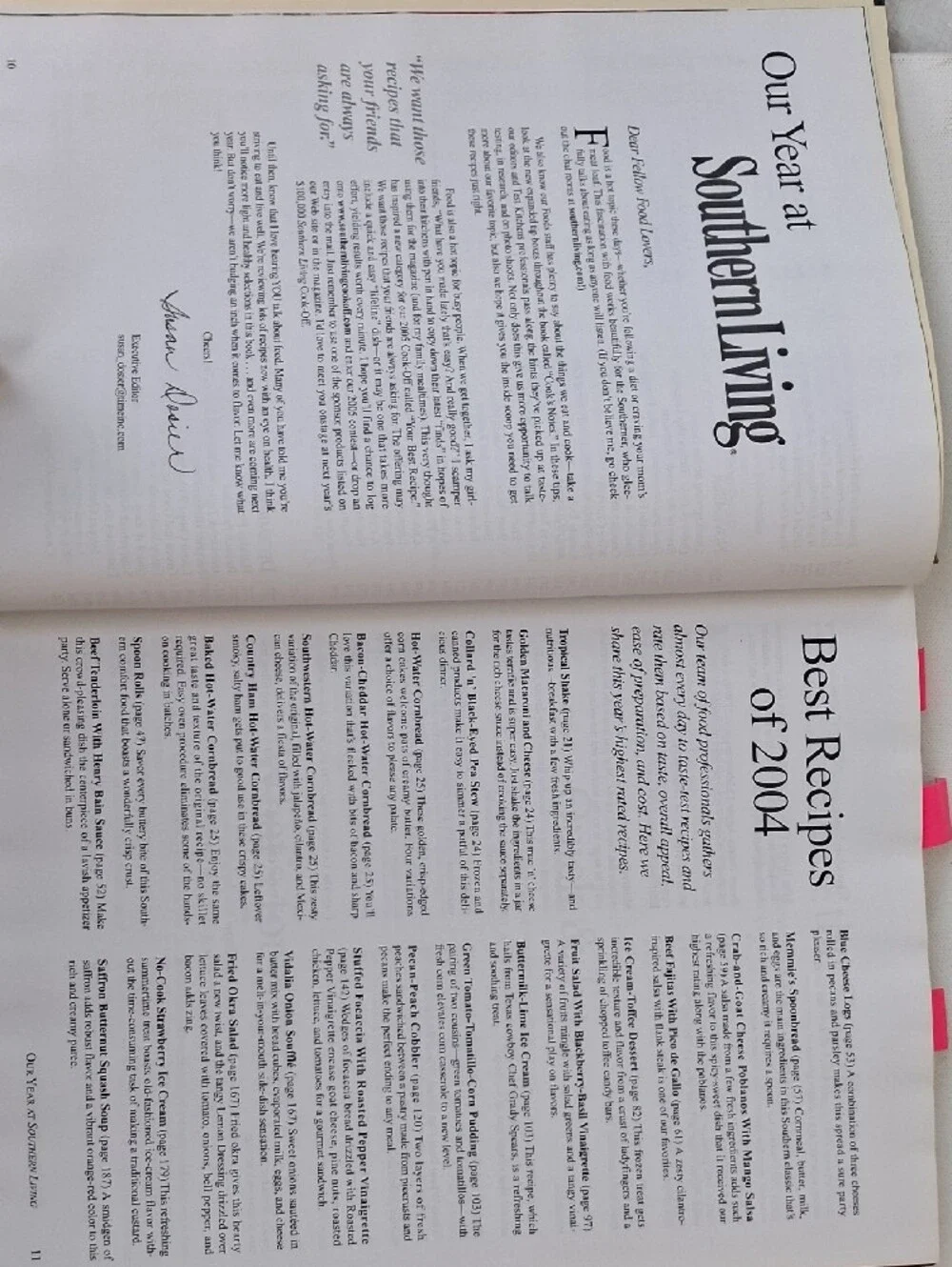 Southern Living 2004 Annual Recipes Cookbook - Yellow & Red Accents